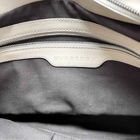 BURBERRY Canterbury Smoked Check Tote Bag Grey - Picture 9 of 10